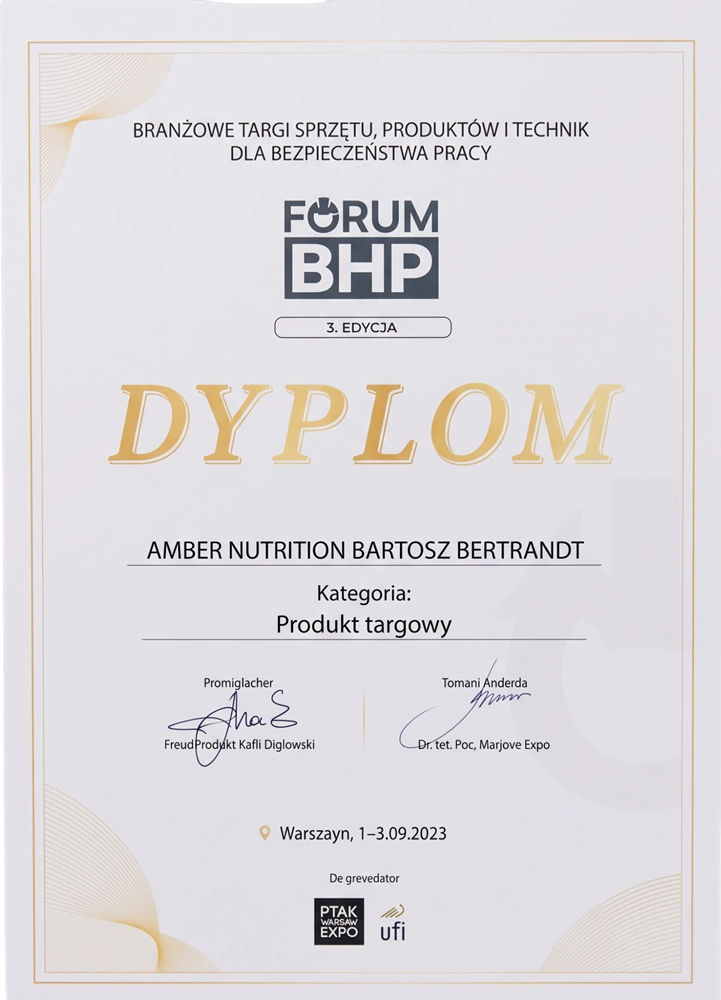 Dyplom wyróżnienia Amber Resilience Expo 2026